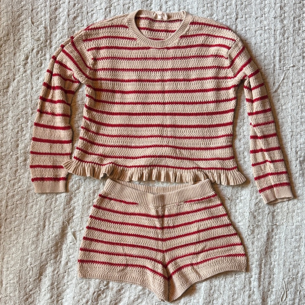 Jessica Simpson Red and Cream Kids Matching Set